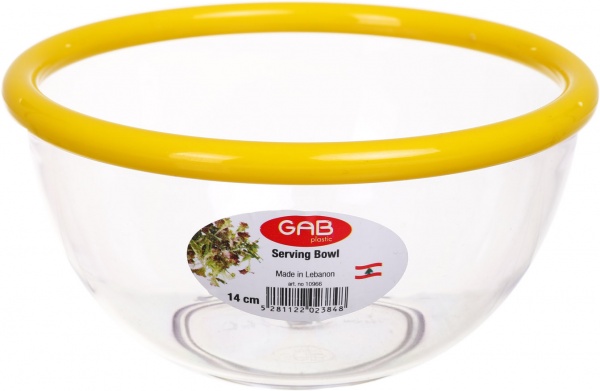 Салатник с ободком 14 см в ассортименте 3924100000 GAB Plastic