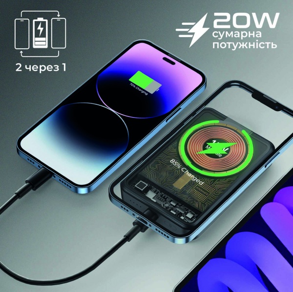 Универсальная мобильная батарея Promate 10000 mAh black (lucidpack-10.black) 