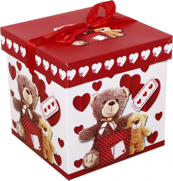 Коробка самосборная сердца EBXS9850 15х15 см