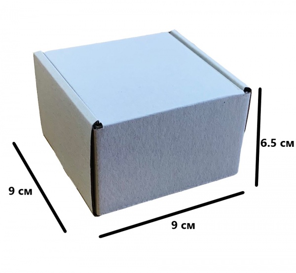 Гофроящик самозбірний Т22 білий 90x90x65 мм