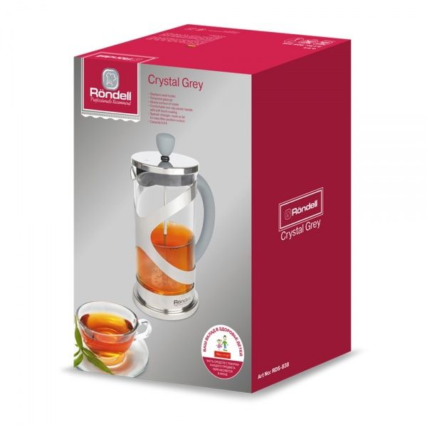Френч-пресс Crystal Grey 600 мл Rondell