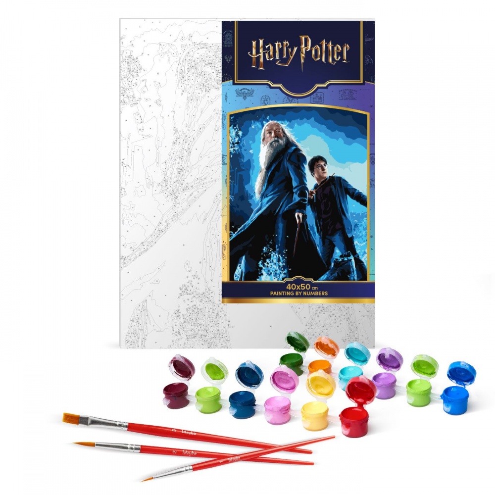 Картина по номерам Harry Potter: Гарри и Дамблдор с красками металлик ©Warner Bros. 40х50 см Ideyka
