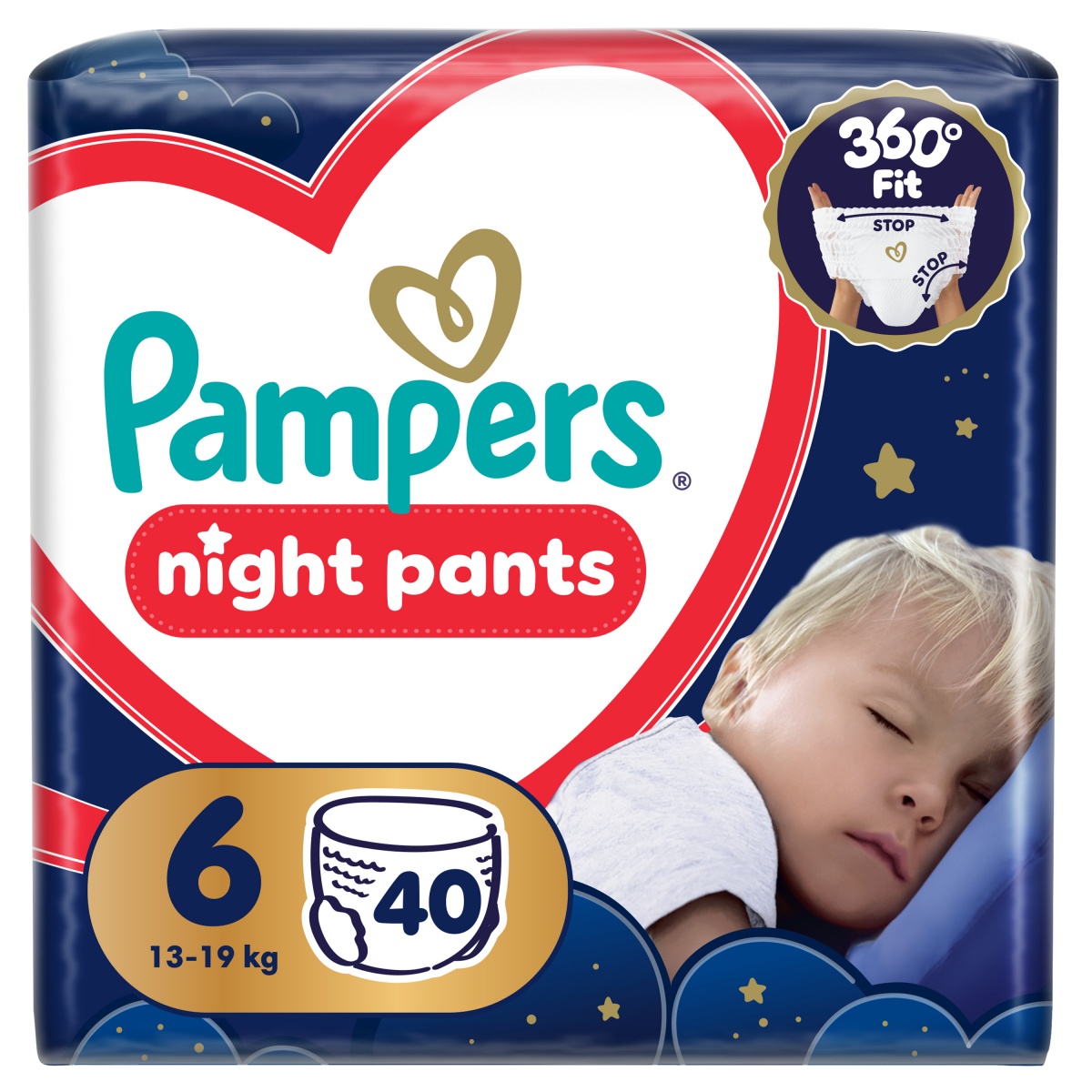 Подгузники-трусики Pampers Pants Night 6 13-19 кг 40 шт. — фото 1