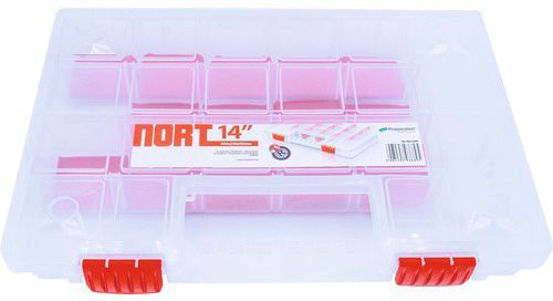 Органайзер для дрібних деталей для метизів Prosperplast прозорий (344x249x50) 20 секцій (NORT14) 14