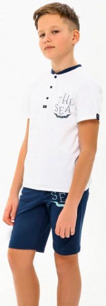 Футболка для мальчика Smil 110586-1 р.152 белый 