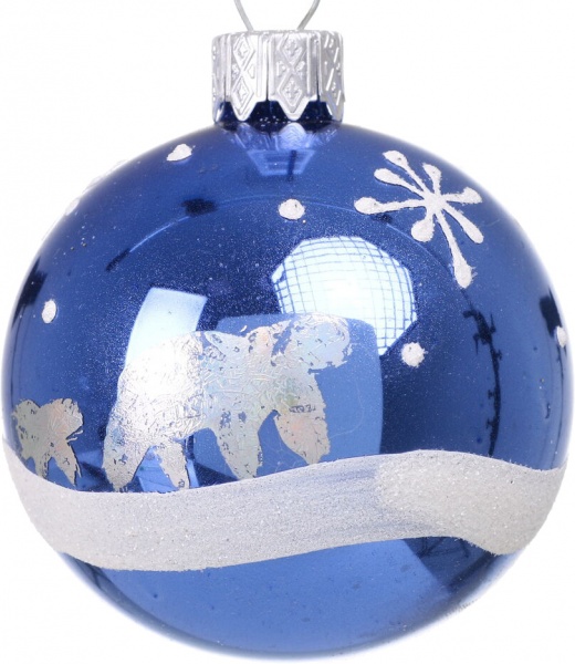 Шар новогодний мульти d 60 мм в ассортименте