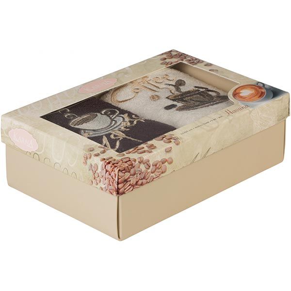 Набір рушників Karna Havana молочний/коричневий 30x50 см