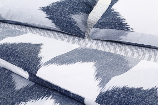 Комплект постільної білизни Північне сяйво 2 синій La Nuit (без простирадла) 