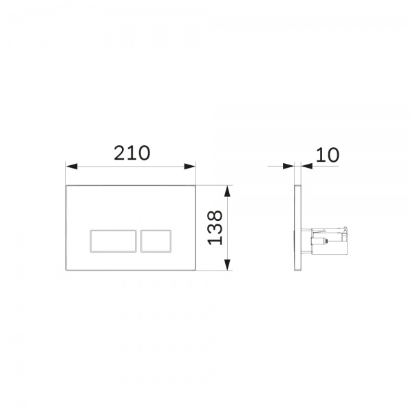 Клавіша для інсталяції AM.PM Pro S I047038 чорна матова