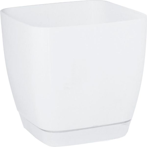 Вазон пластиковий Form Plastic Тоскана Квадро-13 квадратний 1,7л білий (0731-011) 