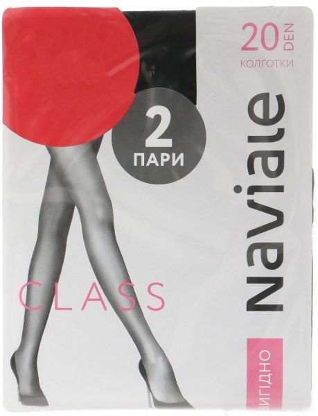 Колготки NAVIALE 1002 CLASS 2 пары 20 den nero р. 3 черный 