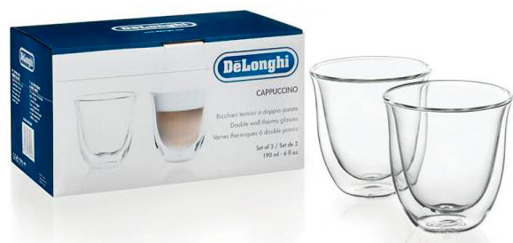 Набір стаканів для капучино Delonghi 190 мл 2 шт. 