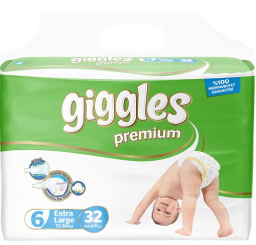 Подгузники Giggles Premium 6 Extra Large 15+ кг 32 шт