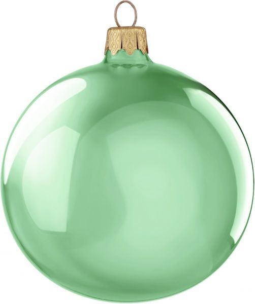 Шар стеклянный d80 однотонный мятный