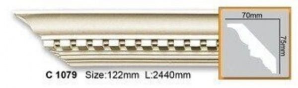Карниз Gaudi Decor C 1079 2400x75x70мм 