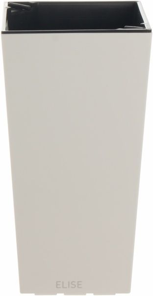 Горшок пластиковый Plastkon ELISE глянцевый квадратный 14,4л белый 