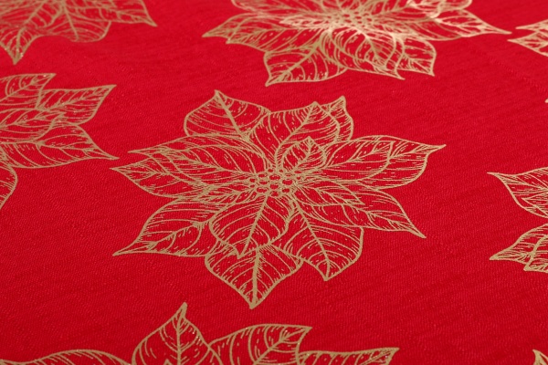 Скатерть Noel 140x180 см красный с золотым Luna 