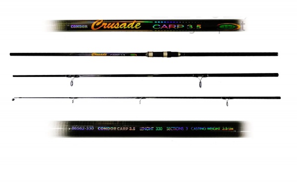 Карповое удилище Condor CRUSADE, 3,3M, 3.5LB ГРАФИТ