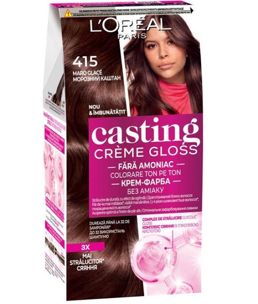 Крем-фарба для волосся L'Oreal Paris CASTING Creme Gloss №415 морозний каштан 160 мл