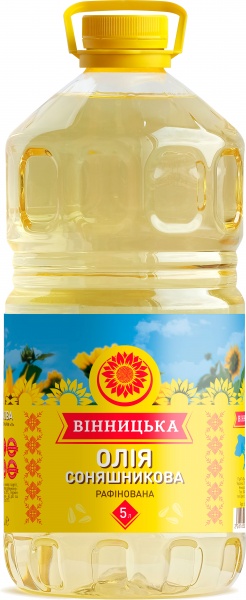 Масло подсолнечное ТМ Вінницька рафинированная 5 л 