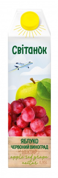 Нектар Світанок яблоко-красный виноград 0,95 л 