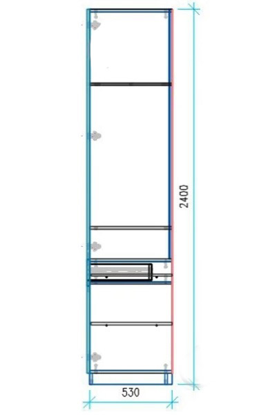 Дзеркало Світ Меблів + шухляди до шафи Ravena