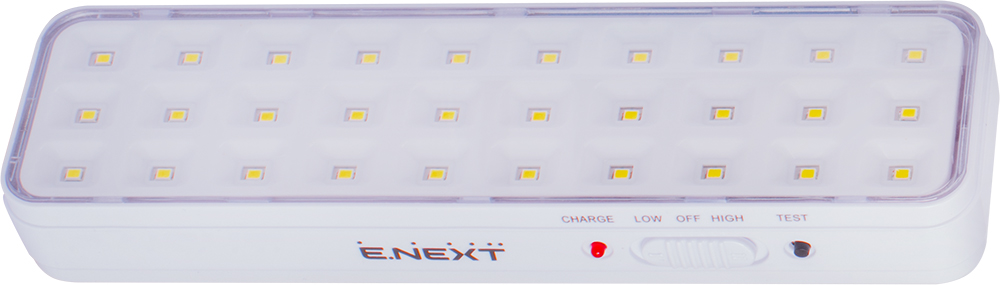 Светильник аварийный E.NEXT e.emerg.stand.9830C.led.3/6h.IP20.promo.3 1,8 Вт 30 LED белый l0680001kit