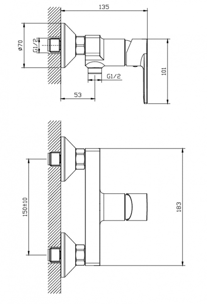 Змішувач для душу ScandiSPA Magni хром
