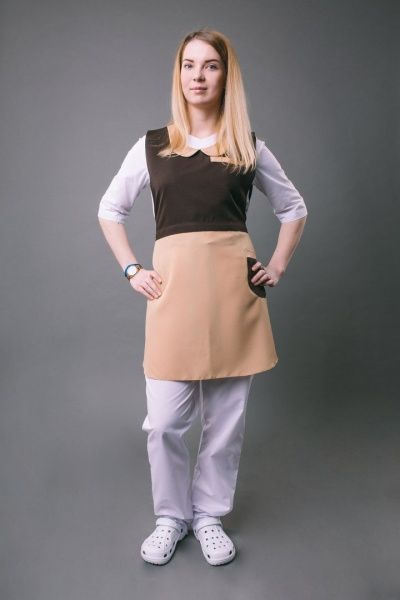 Фартук Lux-Form платье с регуляторами р. универсальный бежево-коричневый