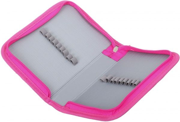 Пенал школьный Девочка розовый с рисунком