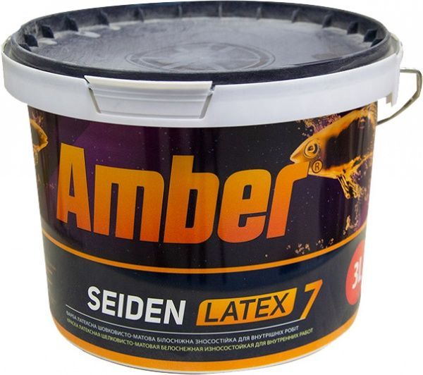 Краска латексная Amber SEIDEN LATEX 7 TR шелковистый мат база под тонировку 3л 