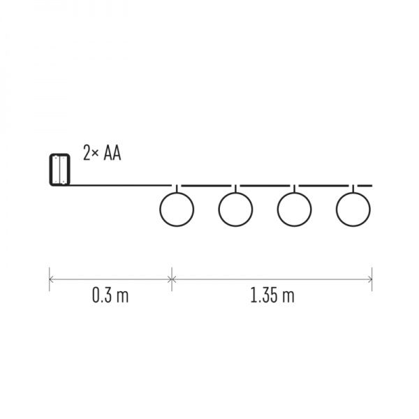 Декоративная гирлянда Emos ZY2129 светодиодная (LED) 10 ламп 1,35 м