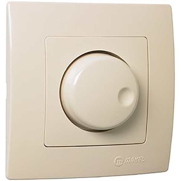 Светорегулятор поворотный Makel Lillium Natural 600Вт 20 слоновая кость 55211