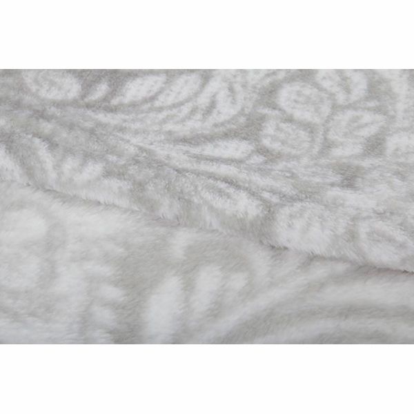 Плед Flannel Paisley 150x200 см сірий із білим La Nuit 