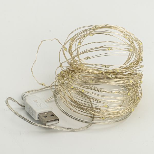 Декоративная гирлянда Altalusse (INL-2103U-100 Cold) встроенный светодиод (LED) 100 ламп 10 м 