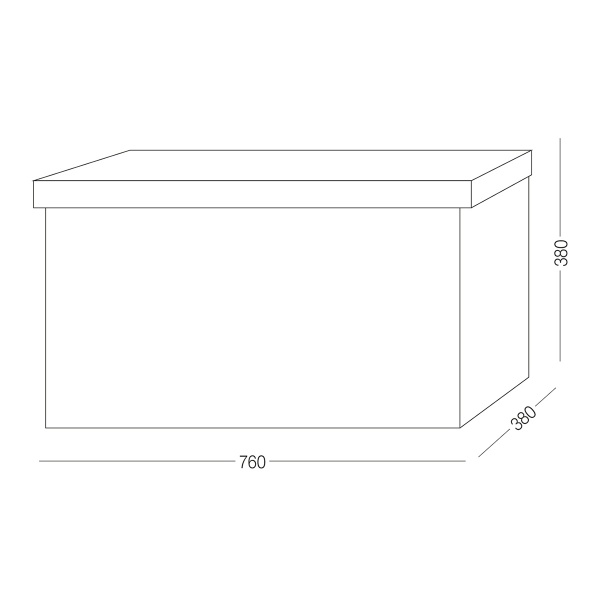 Ящик-пуф MVM TH-04 BROWN 380x760x380 мм