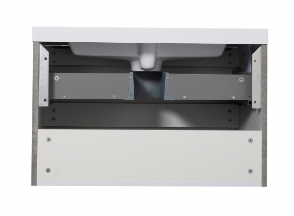 Тумба подвесная Aqua Rodos Vista серый мрамор с умывальником Ваr 90 см