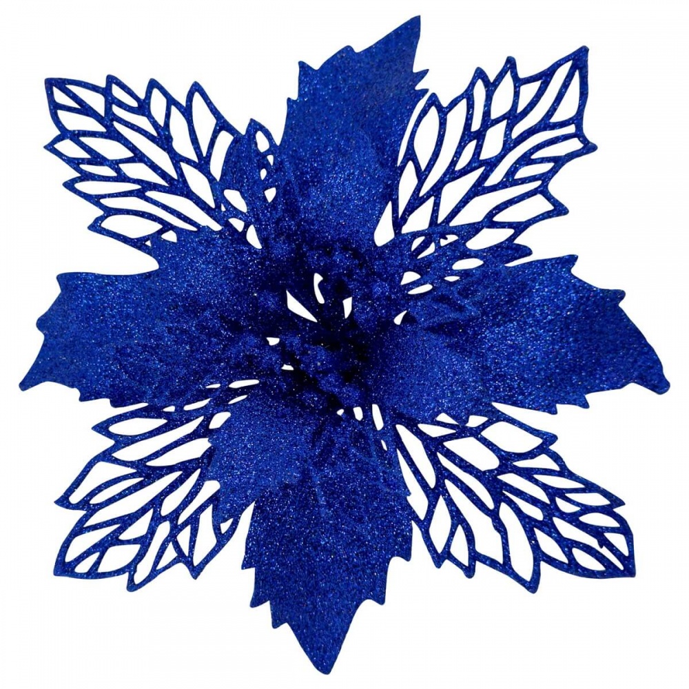 Декорація новорічна Різдвяник 15 см синя