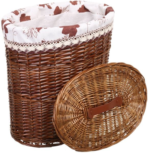 Кошик плетений з текстилем Tony Bridge Basket 44x30x48 см HQE18-4CD-2 