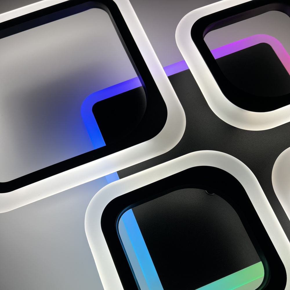 Люстра світлодіодна Luminaria 90 Вт LED-модуль чорний OVAL RGB 90W 5S BLACK