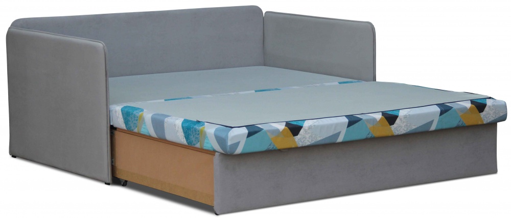 Тахта прямий Берегиня Сієна сірий / синій 1660x1030x730 мм