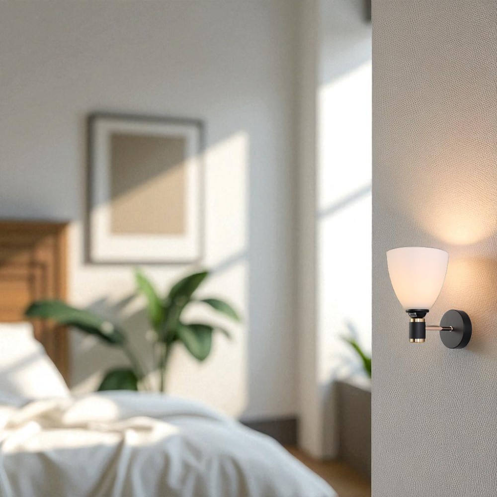 Бра WunderLicht Lounge 60 Вт Е27 черный с золотом KK5161-11