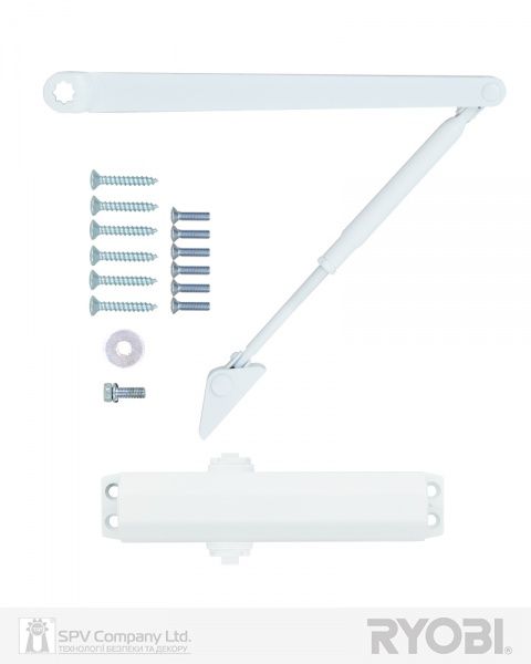 Доводчик дверний RYOBI D-1504 білий 80 кг
