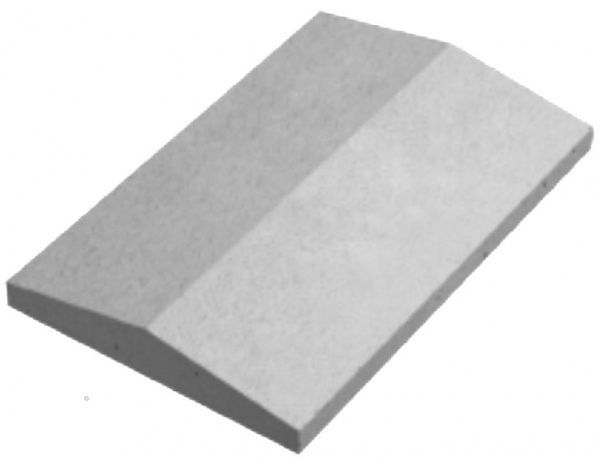 Кришка на паркан двосхила 280x600x65 мм сірий ЗЗБК ім. С. Ковальської 