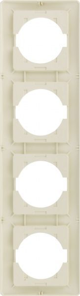 Рамка четырехместная TEM Ekonomik вертикальная кремовый 4324463