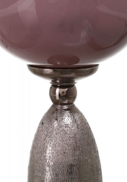 Ваза стеклянная античный никель 15х45 см PANACHE