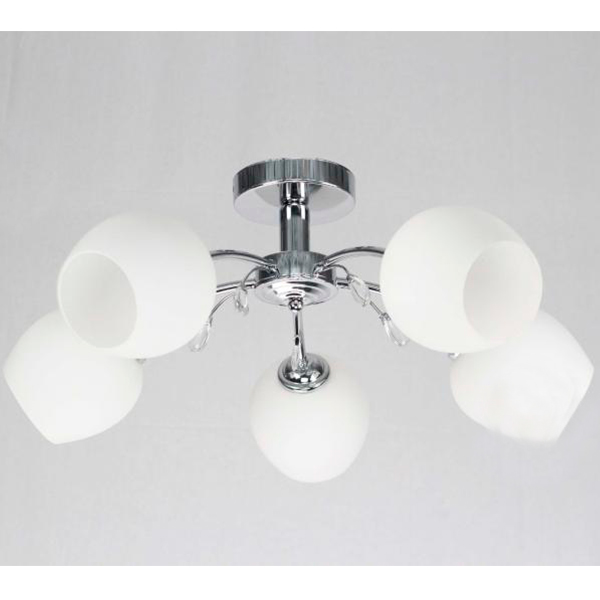 Люстра стельова Геотон С683-5 5x60 Вт E27 хром 