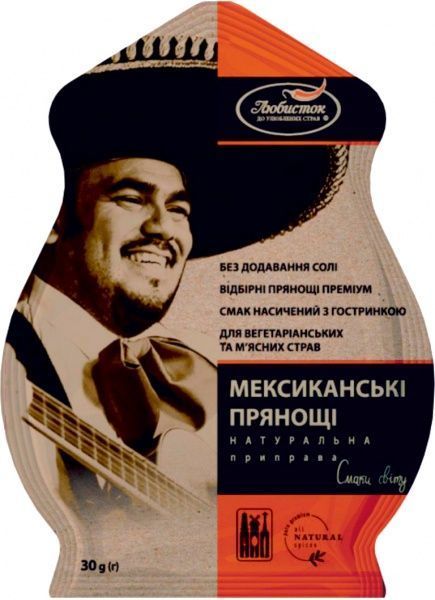 Приправа Любисток Мексиканские специи Вкусы мира 30 г (4820241580781)