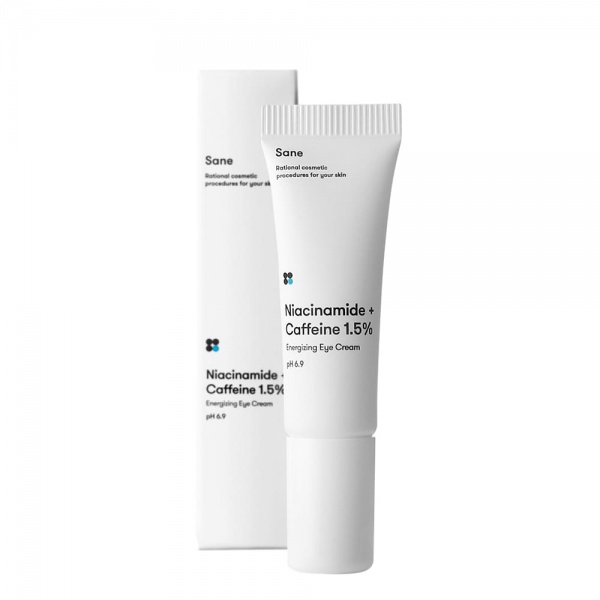 Крем под глаза Sane от темных кругов и отеков с кофеином 10 мл