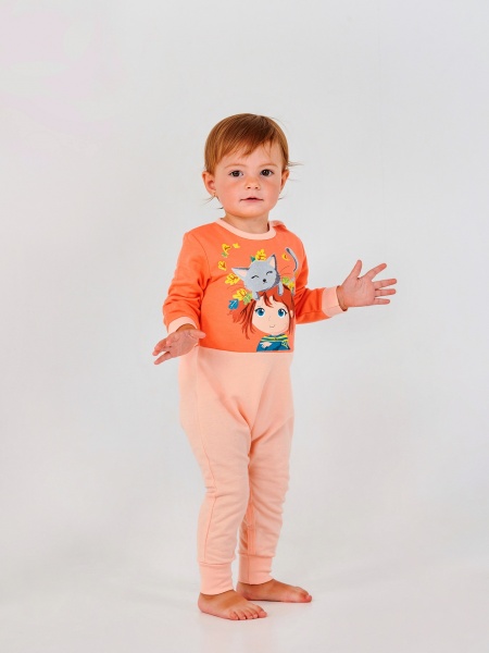 Комбинезон для девочек для девочки Smil 108662 р.98 светло-коралловый 108662 